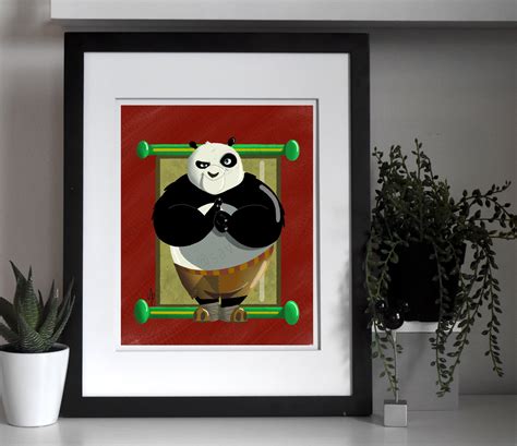 Po Kung Fu Panda Dragon Warrior Dreamworks Scroll China | Etsy