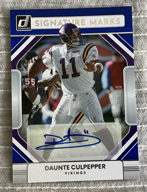 Panini Donruss Daunte Culpepper Signature Marks Auto Ebay