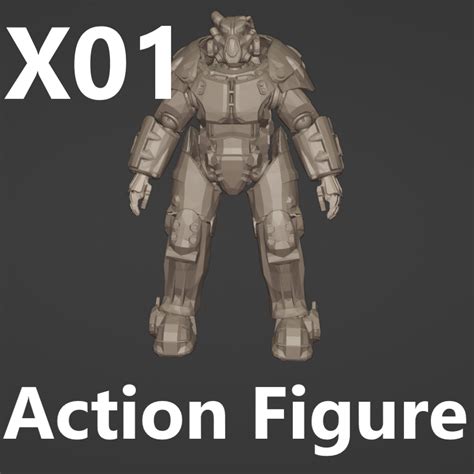 Archivo 3D gratis Fallout Power Armor X01 Figura de acción (fija) 🧸 ...