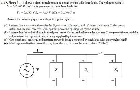 Solved 1-19. Figure P1−14 shows a simple single-phase ac | Chegg.com 