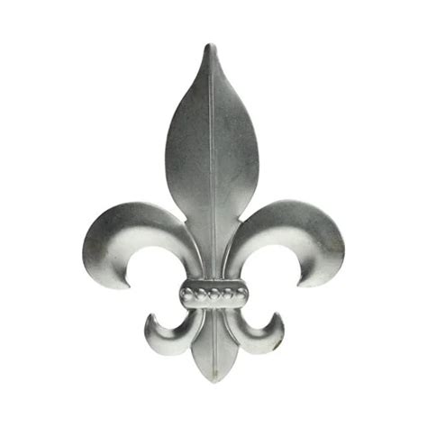 Stamped Steel Fleur De Lis Rosette Plain 050 Thickness 3 W 4 H