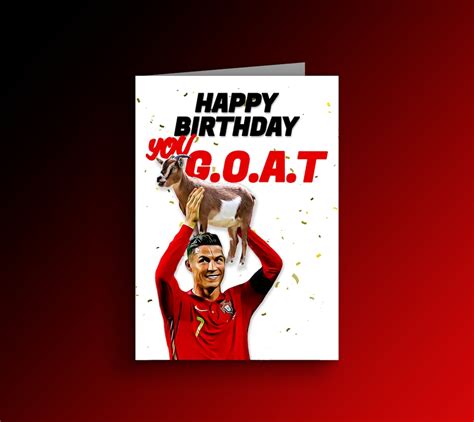 Cristiano Ronaldo Birthday Card 'happy Birthday You - Etsy