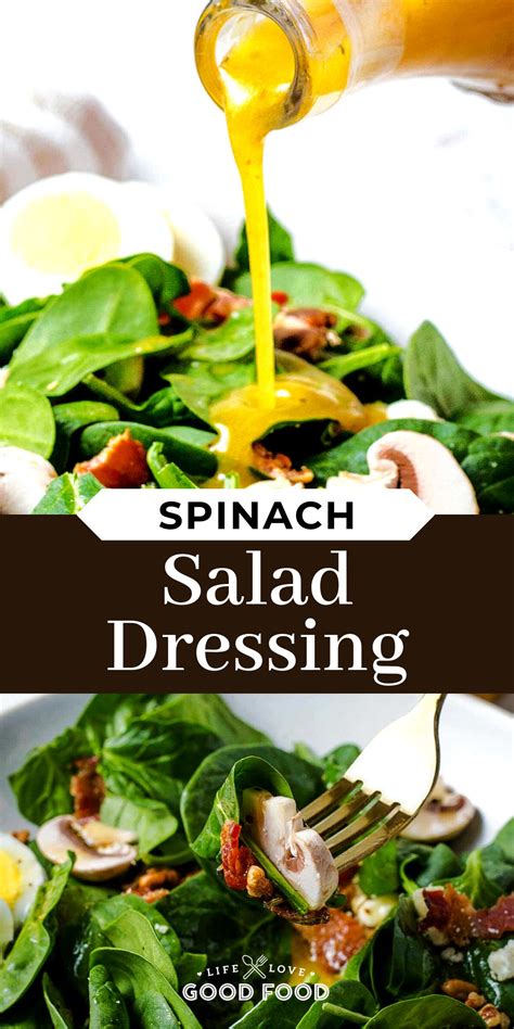 Simple Spinach Salad Dressing with Dijon Mustard - Life, Love, and Good ...