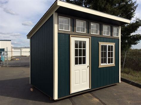 Slant roof style with dormer. Storage, garden shed, tool shed ...