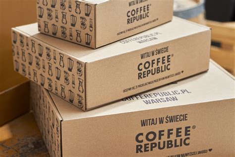 Verpackungen Mit Logo Coffee Republic Corrugated Box Design