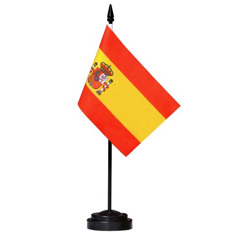 ANLEY Spain Deluxe Desk Flag Set 6 In X 4 In Miniatur Spanisch