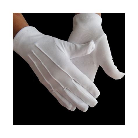 Petits gants blancs à 3 nervures en taille pour enfants