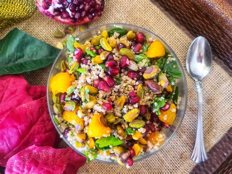 Festive Pomegranate Orange Quinoa Salad Hassle Free Healthy Holiday