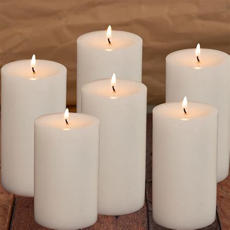 Amazon 2 8x4 Pillar Candles Set Of 12 Unscented White Pillar