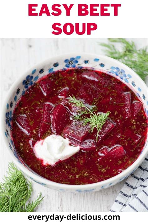 Simple Beet Soup - Everyday Delicious