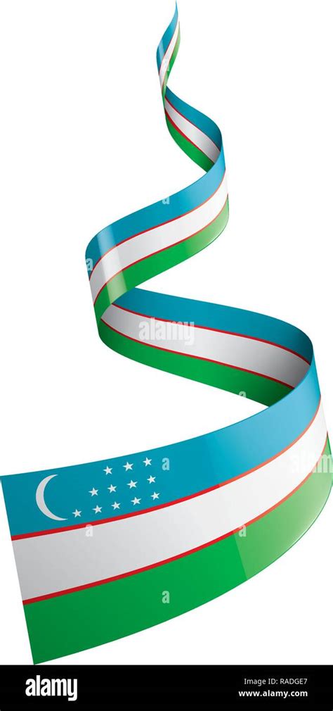 Uzbekistan Flag Vector Illustration On A White Background Stock Vector