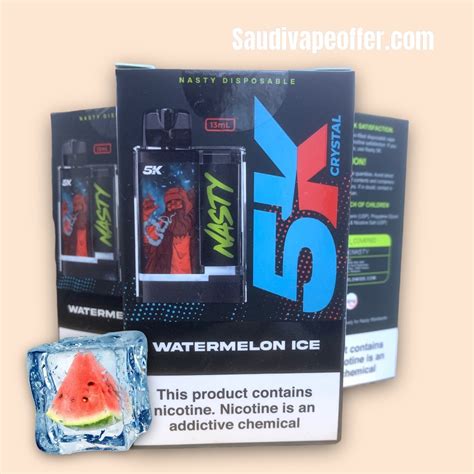 Buy Nasty Watermelon ICE 5k Disposable Vape Online Saudi Vape Offer