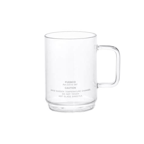 Borosilicate Glass Mug Shallow Stacking Puebco Online Store