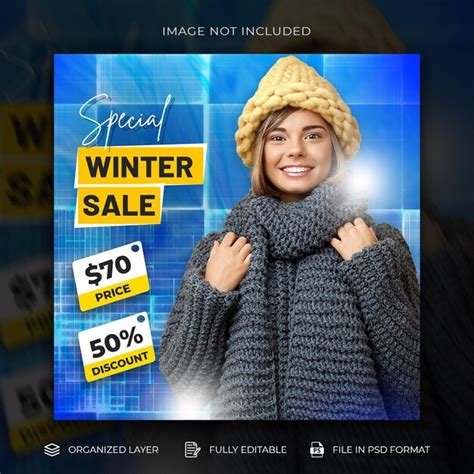 Premium Psd Winter Fashion Sale Flyer And Social Media Advertising