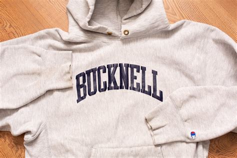 80s Bucknell University Hoodie Champion Reverse Weave Warmup Sm