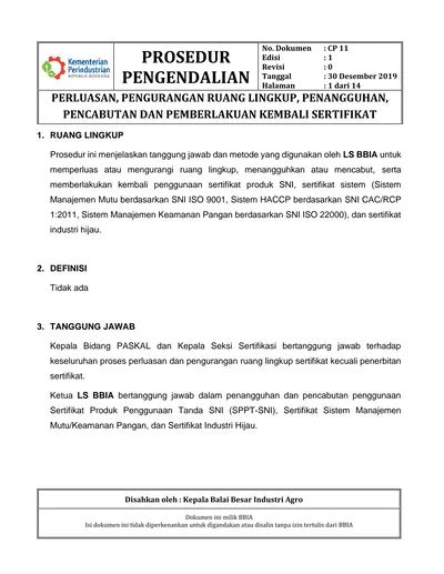 Top PDF Prosedur Induk Pengendalian Produk Tidak Sesuai 123dok