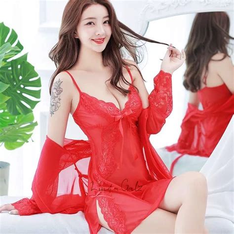 Jual LindaGalz Lingerie Sexy Big Size Baju Tidur Sexy Jumbo Kimono