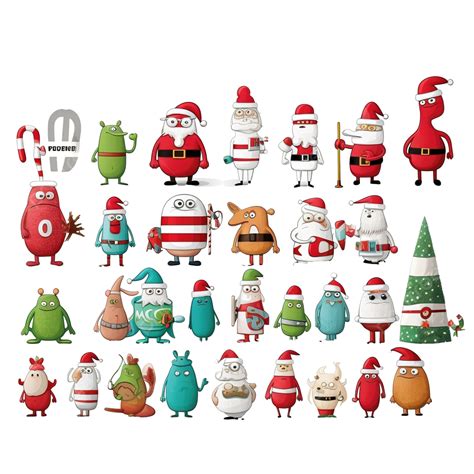 Odd One Out Game With Cartoon Christmas Holiday Characters And Objects ...