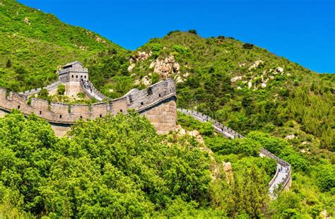 Vista De La Gran Muralla En Badaling China Foto De Archivo Imagen