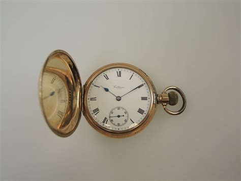 Waltham 16s 17J PS Bartlett Hunter Pocket Watch C1910 In Antique Mens