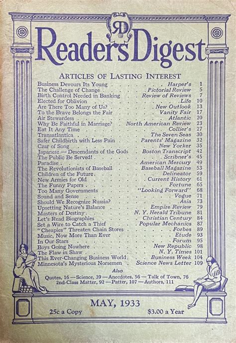 Readers Digest May 1933 At Wolfgangs