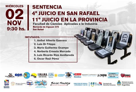 Convocamos A La Sentencia Del Juicio De Lesa Humanidad En San Rafael