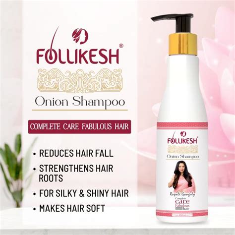 Follikesh Onion Hair Shampoo Red Onion Shampoo For Hair Fall Control