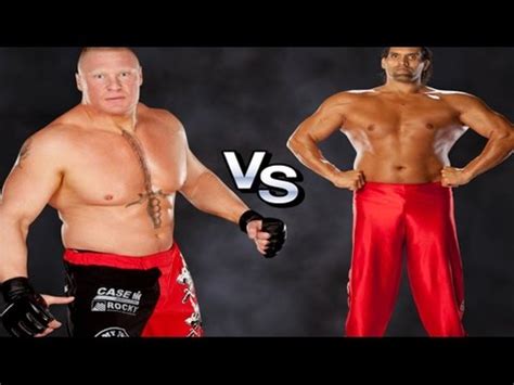 Wwe Brock Lesnar Vs The Great Khali Youtube