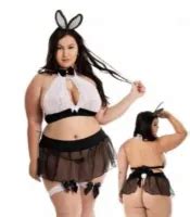 Beth Lingerie Sex Shop Fantasia Sexy Luxo Plus Size Coelha Playboy