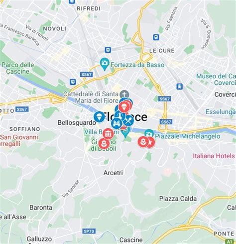 Map For The Best Places To See In Florence In Days Florence Italy