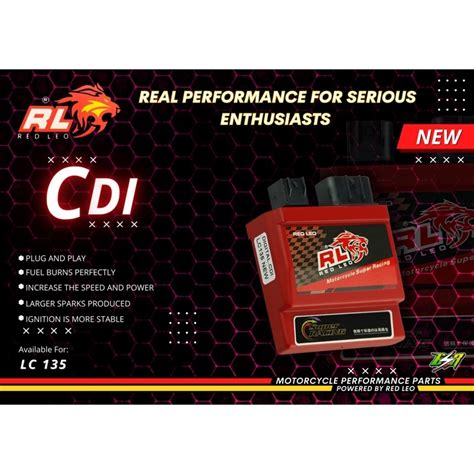 Red Leo Super Racing Cdi For Yamaha Lc Zr Ex Dan Wave Pnp