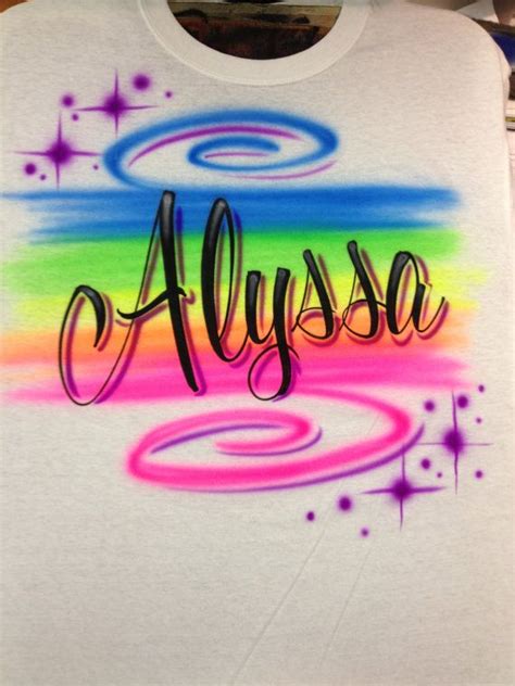 Airbrushed Personalized Rainbow Name Youth By Airbrushingbytaylor 14