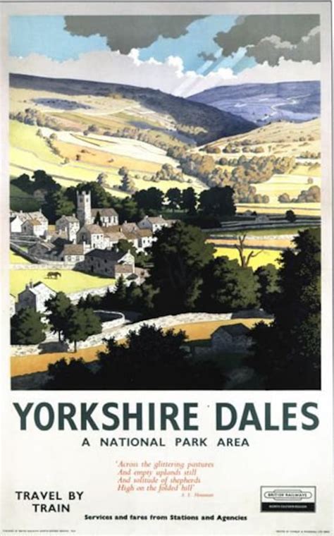 Vintage Lner Yorkshire Dales Railway Poster A A A Print Etsy