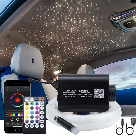 AKEPO 16W Fibre Optic Lights Star Ceiling Light Kit Music APP Control