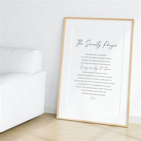 Serenity Prayer Full Version By Reinhold Niebuhr Printable Etsy