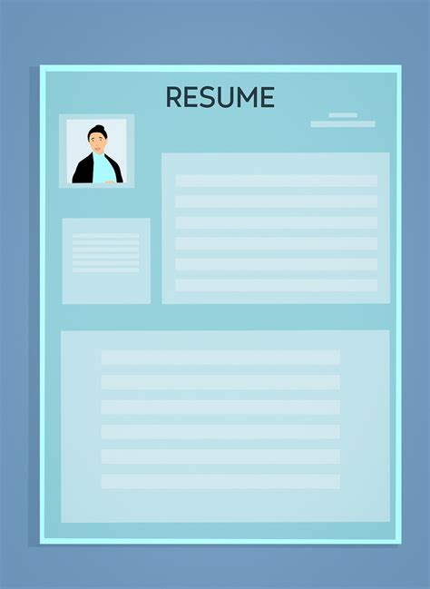 Download Resume Cv Resume Template Royalty Free Stock Illustration