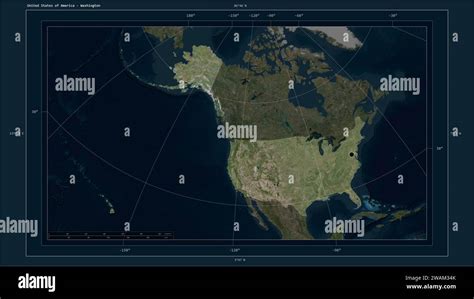 Los Estados Unidos De Am Rica Destacaron En Un Mapa Satelital De Alta