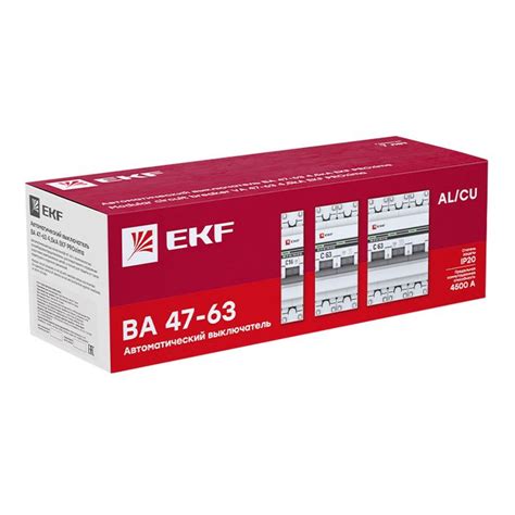 Автомат таслуур, ВА47-63, 4Р, 4,5кА, С үзүүлэлт, EKF Proxima