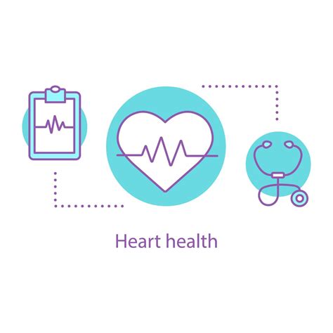 Heart Health Concept Icon Cardiovascular System Treatment Idea Thin