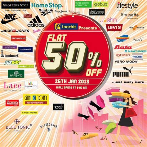 Flash Sale - Flat 50% off on your favourite brands only on 26 January 2013 at Inorbit Mall Vashi ...