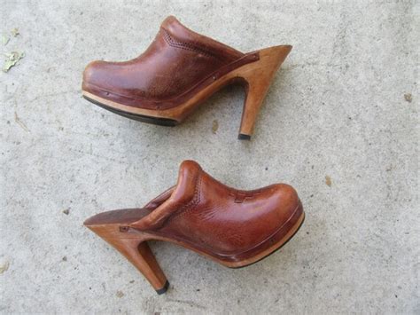 70s Wood Platform Clogs Gem