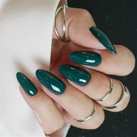 20elegant Emerald Green Nails Art Designs For You Emerald Nails