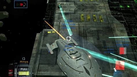 Star Trek Legacy USS Voyager Vs Borg Tactical Cube YouTube