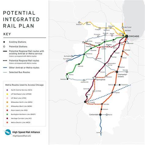 Illinois railway map