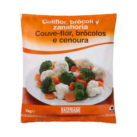 Coliflor Brócoli Y Zanahoria Hacendado Ultracongelada Mercadona