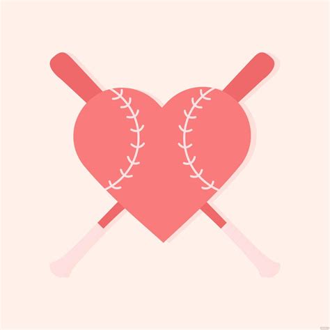 Baseball Heart Vector in Illustrator, SVG, JPG, EPS, PNG - Download ...