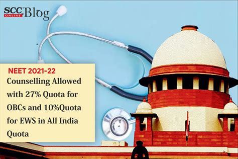 Neet Supreme Court Allows Counselling With Quota For Obcs