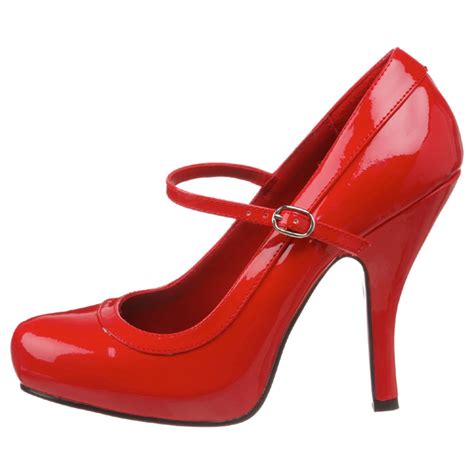 Vermelho Verniz 12 Cm PRETTY 50 Sapatos Scarpin Femininos