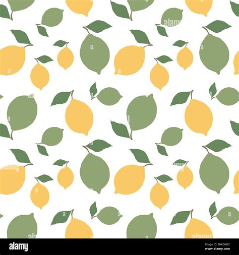 Seamless Pattern With Lemons Vector Illustration Stock Photo Alamy