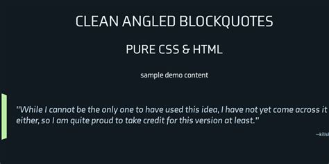 Pure Css Blockquotes Dev Community